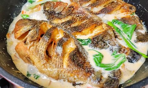 ginataang fish.